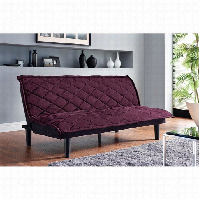Ameriwood Lnacaster Converible Sofa In Purpke And Black