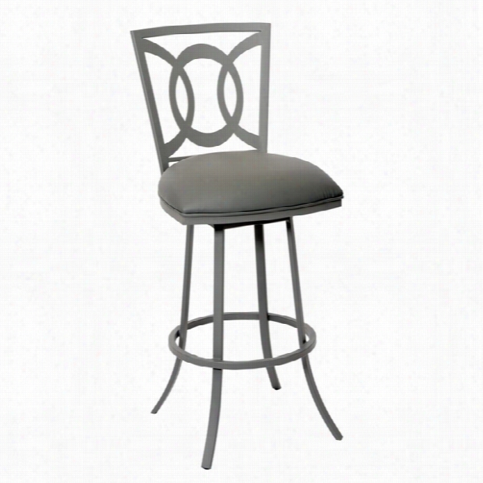 Armen Living Drake 30 Transitional Bar Stool In Gray