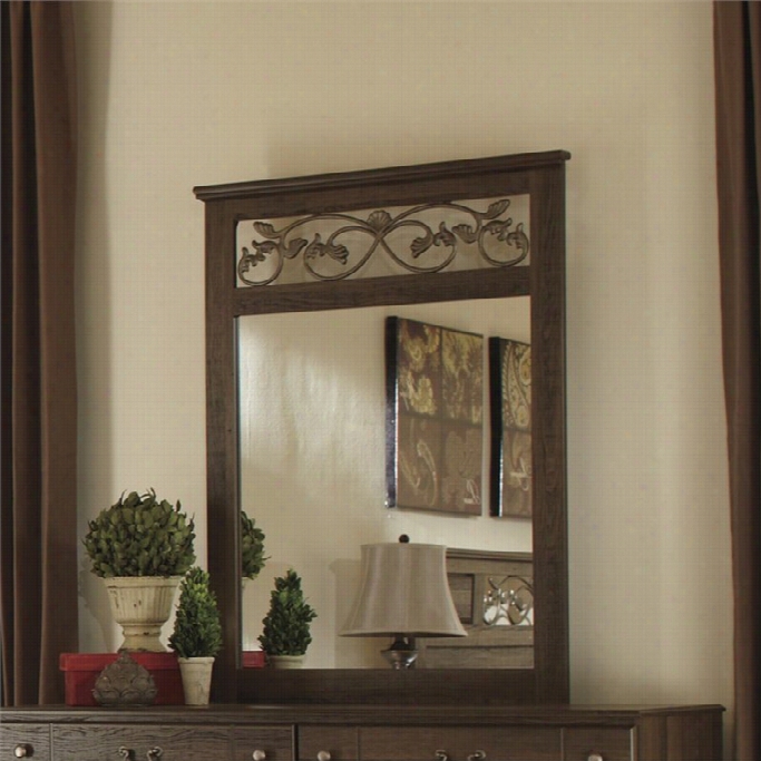 A Shley Allymore Bedroom Mirror In Brown