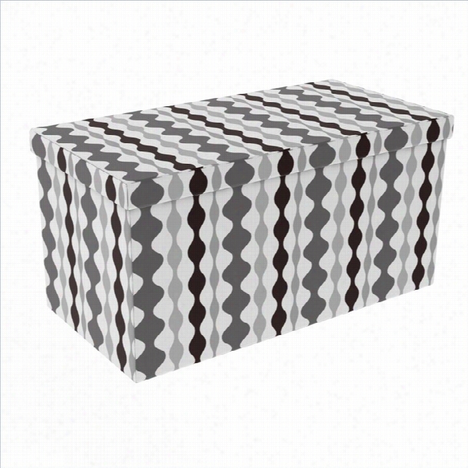 Atlantic Inc Rectangular Ottoman In Lava And Shades Of Gray (set Of  2)