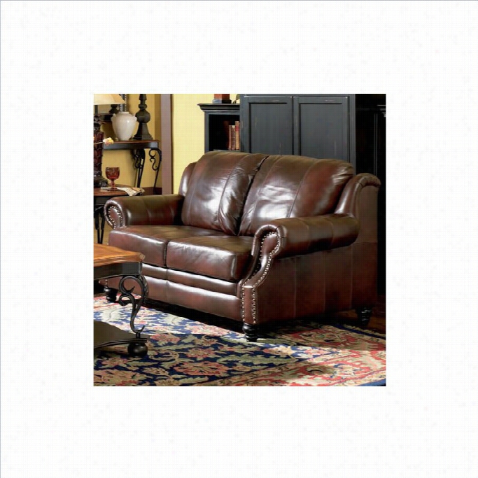 Coaster Furniture Princetonbbrown Leather Loveseat