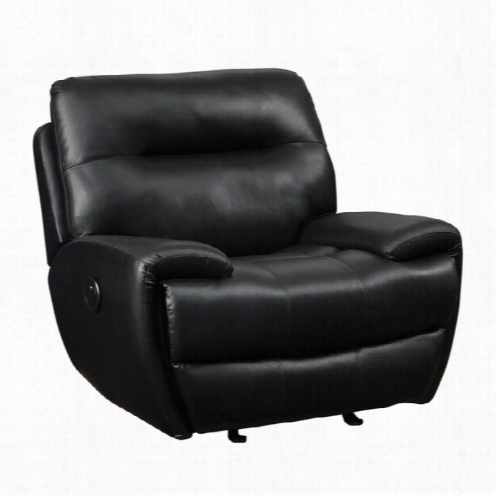 Coaster Sartell Leather Powr Recliner In Black