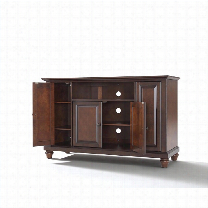 Crosley Furniture Cambridge 48 Tv Stand In Vintage Mahogany Finish