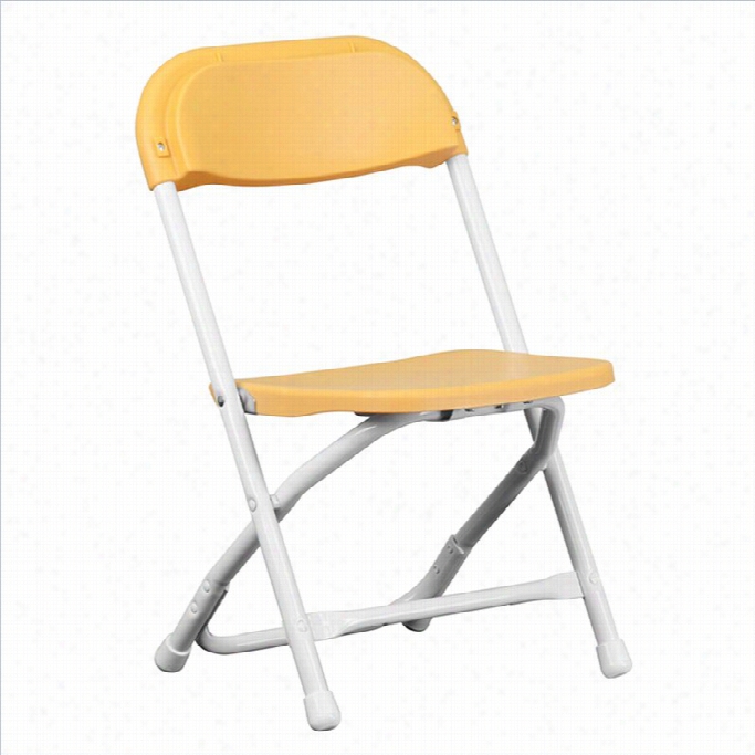 Flash Furnit Ure Kids Plastif Folding Chair In Yellow