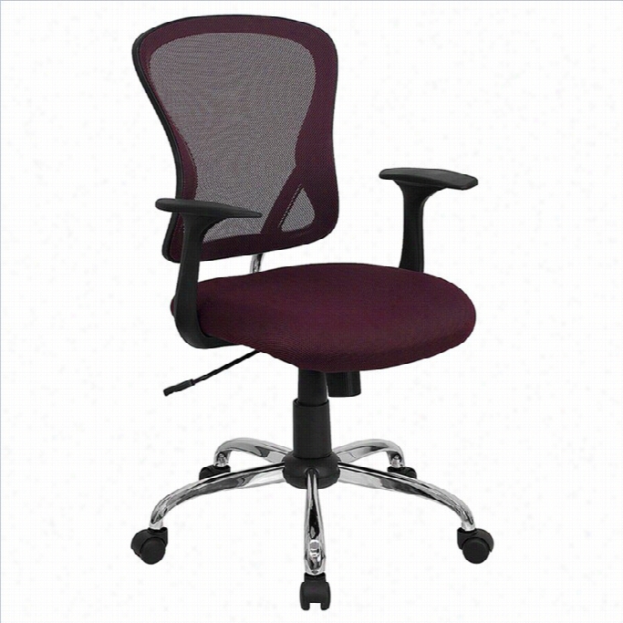 Flash Furnitrue Mid Back Ensnare Office Chair With Chrome Finished Base