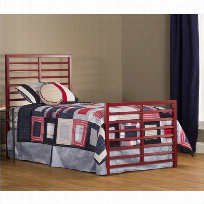Hillsdale Latimore Twin Bed Set In Red
