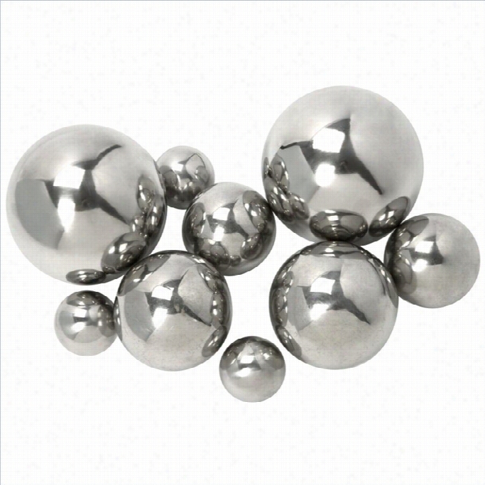 Imax Coropration Abb0tt Steel Decorative Ball (set Of 9)