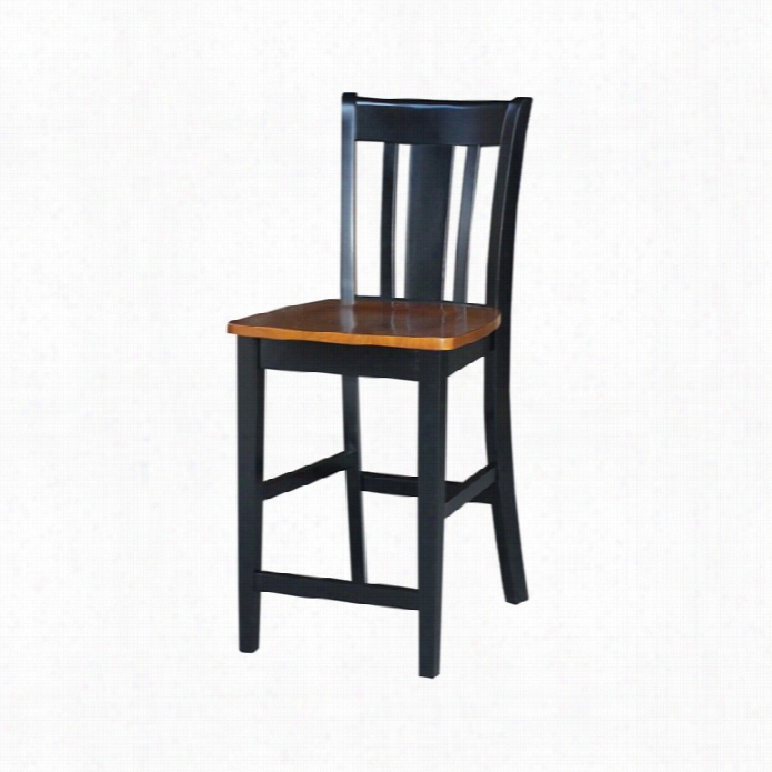 Internatjonal Concepts San Remo 24 Stool In Black Cherry