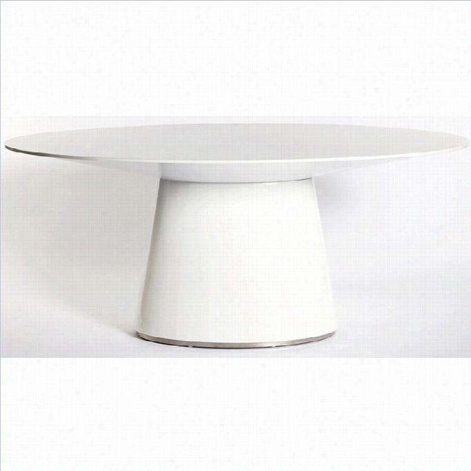 Moe's Otago  Oval Dinig Table In White