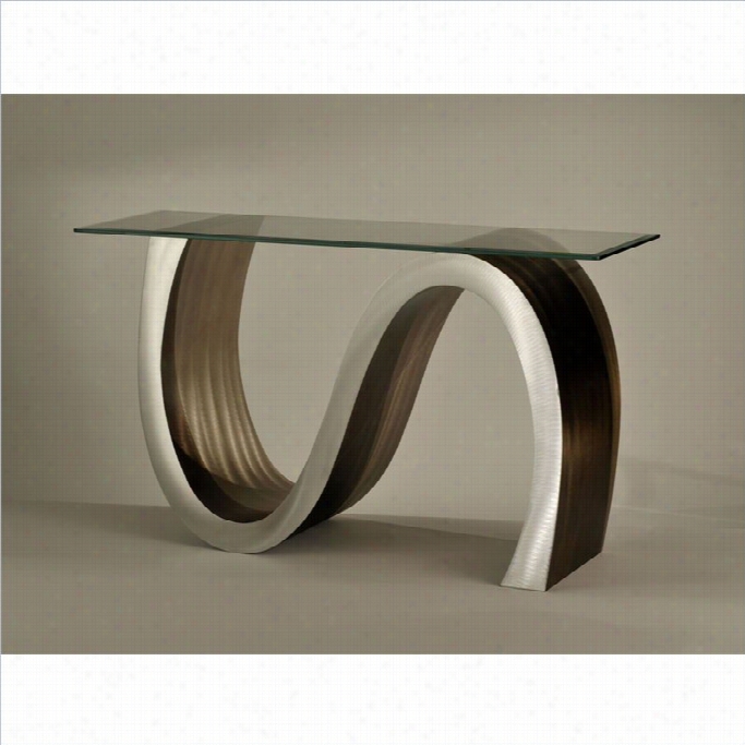 Nov Lighting Meandering Consoole Table In Root Beer