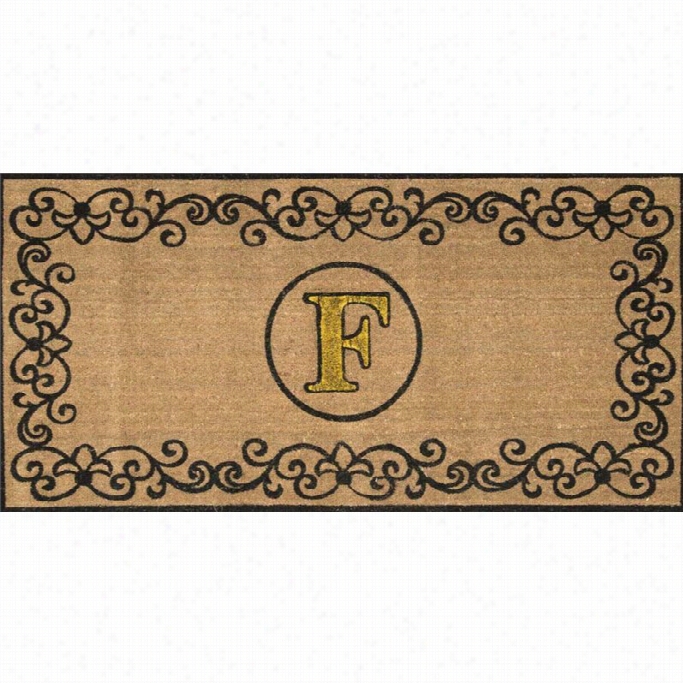 Nuloom 2' 6 X  4' Machine Made Outdoorr Doormat Rug In Letter Ff