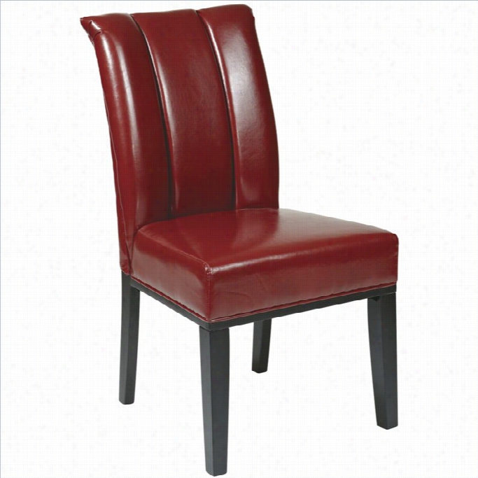 Place Of Business Fate Metro Parsons Pl Eated Back Dining Chair In Crimson Red