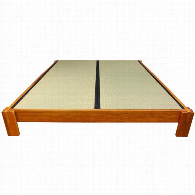 Oriental Furniture Tatami Platform Bed In Honey-queen