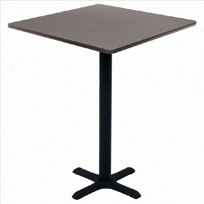 Rule Square Cafe  Stand  In Gray-30 Inch