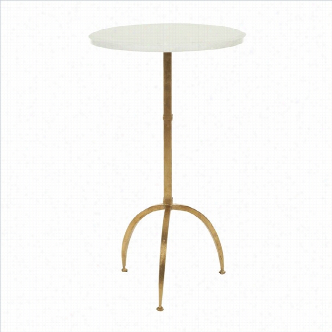 Safavieh Crystal Marble Accent Table Inwhite And Gold