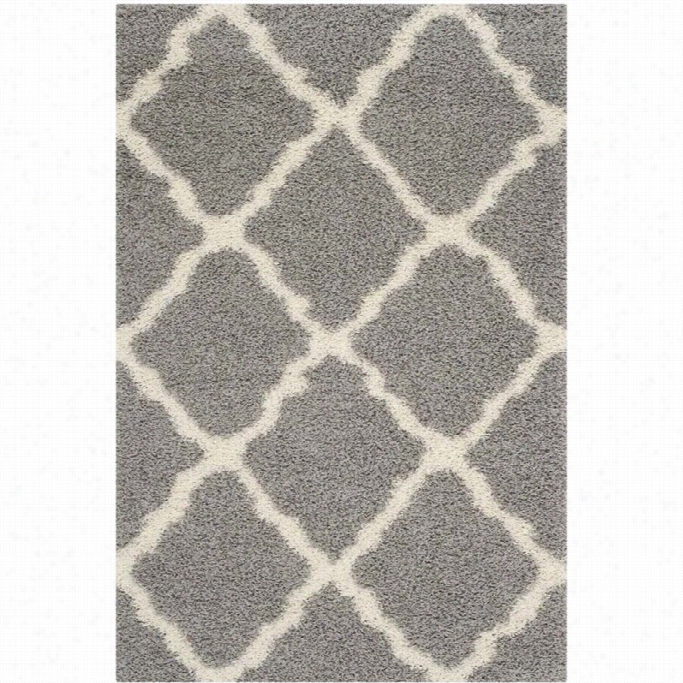 Saffavieh Dallas Shag Grey Shag Rug - 8' X 10'