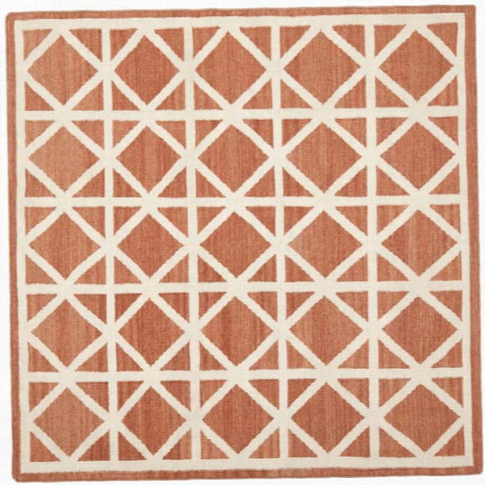 Safavieh Dhurries Red Contemporary Rug -  Square 8'