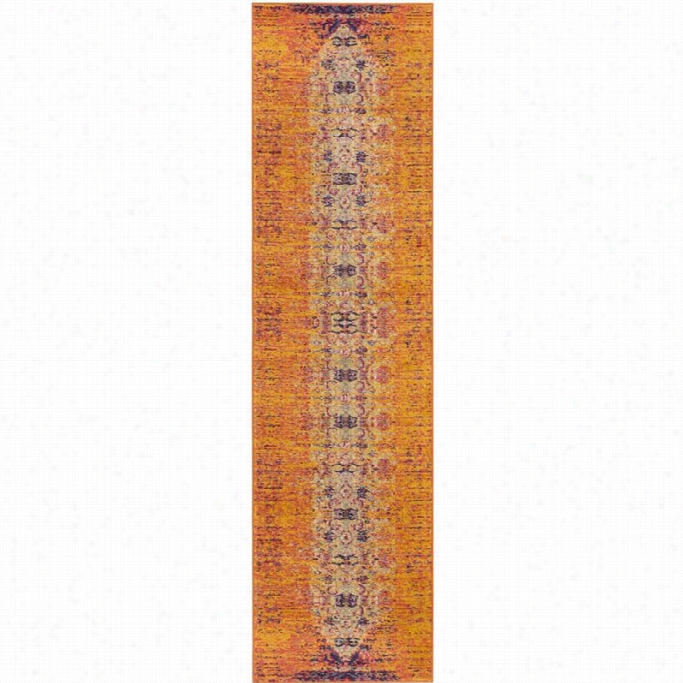 Safavieh Monaco Orange Contemporary Rug - Runner 2'2  X 12'