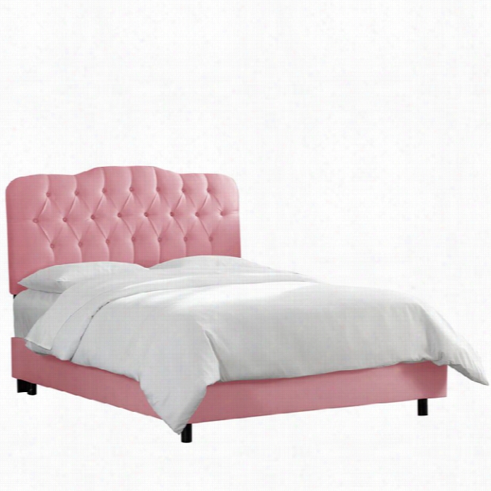 Skyline Tufted Bed In Woodrosee-twin