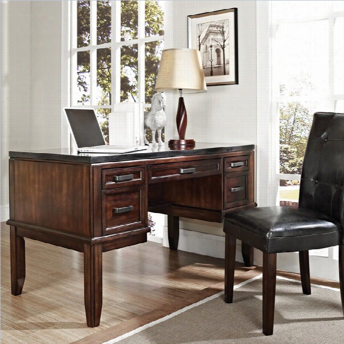 Stevs Sikver Company Chamberlain Black Granite Op Writing Desk