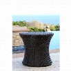 Abbyson Living Carlsbad Outdoor Wicker End Table in Espresso Brown