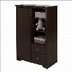 South Shore Fundy Tide Armoire with Drawers in Espresso