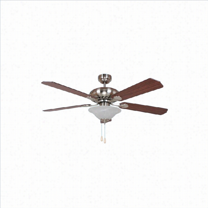 Yoesmite52 Inch Ceiling Fann In Satin Nickel Finish With 3 Lights