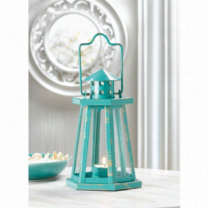 Zingz And Thingz Aqua Lighthouse Mini Lantern