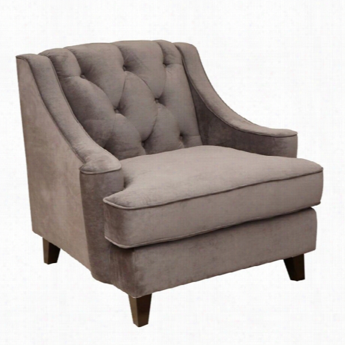 Abbyson Living Emily Velvet Tufted Anterior Limb Chair In Gray