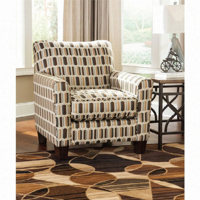 Asley Janley  Fabric Accent Chair In Nugat