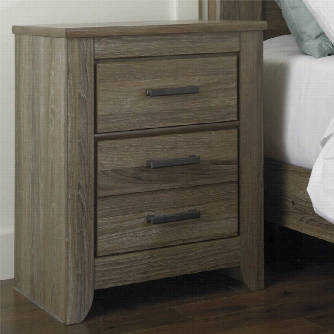 Ashle Yzelen 2 Drawer Wood Ightstand In Brown