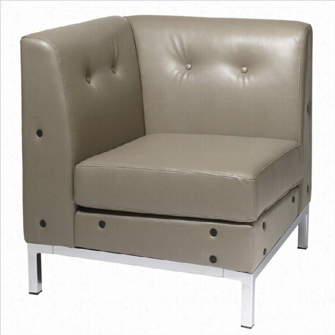 Avenue Six Walll Street Corner Chair In Gray