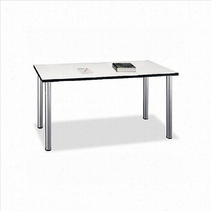 Bush Bfb Aspen Large 57 Rectangular Table In White Spectrum