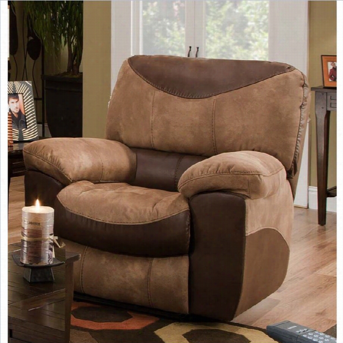 Catnapper Pormtan Chaise Rocker Recliner Chair In Saddle And Chocolate