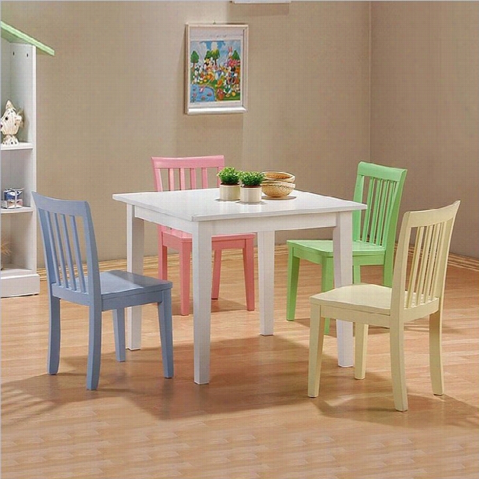 Coaster 5 Piece Wood Kids Table Set