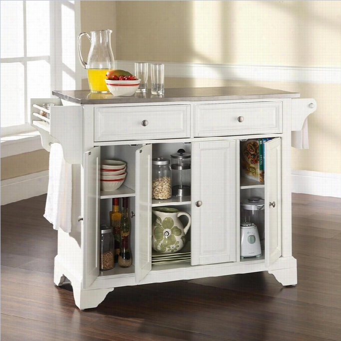 Crosley Furniture Lafayette Sta Inless Steel Top Kitchen Island In Of A ~ Color Finish