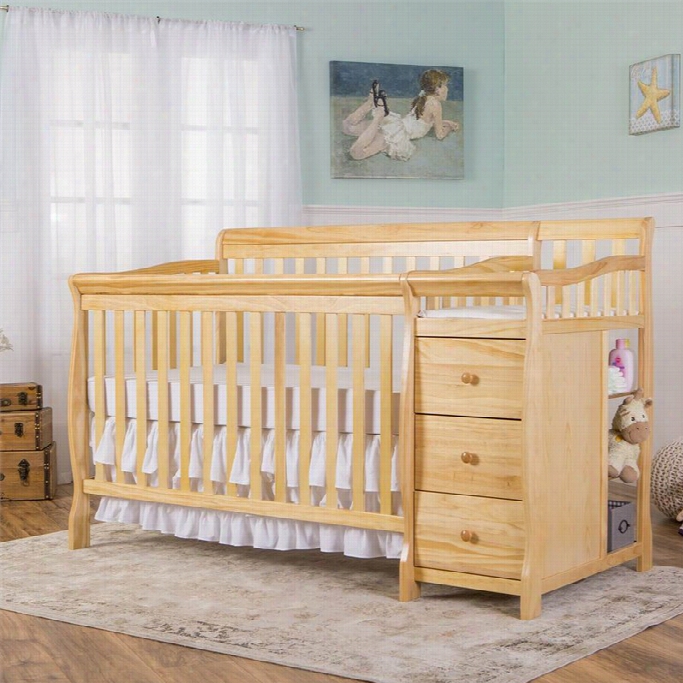 Dream On Me Brody 5-in-1 Cnovertible Crib With Changer In Ntural