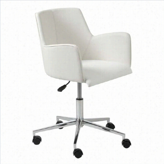 Eurostyle Sunny Office Chair In White/chrome