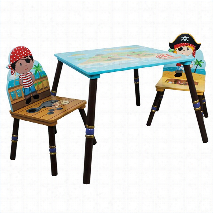 Fantasy Fields Pirates Island Table And 2 Cairs - Set A