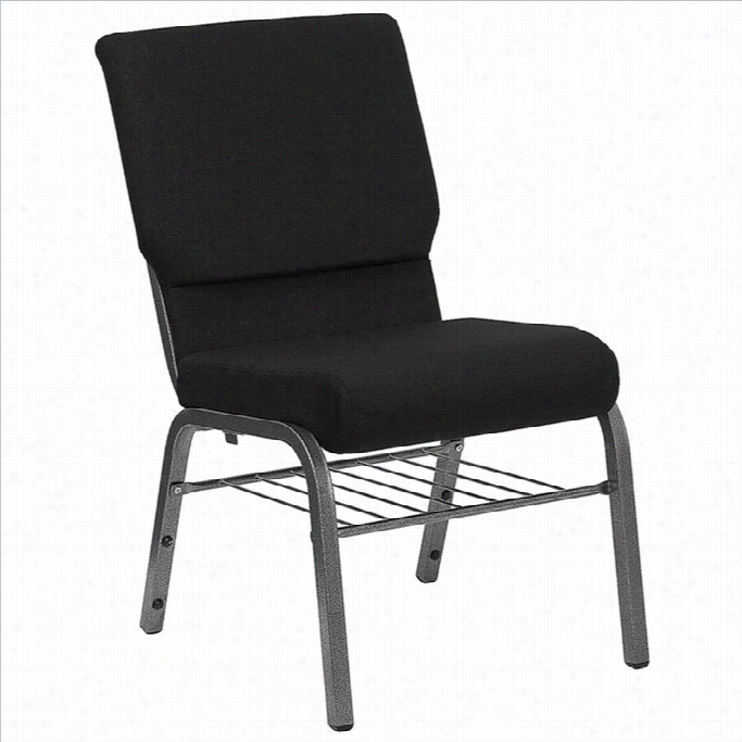 Flash Furniture Hercules Church Stacking Guest Chair In Black