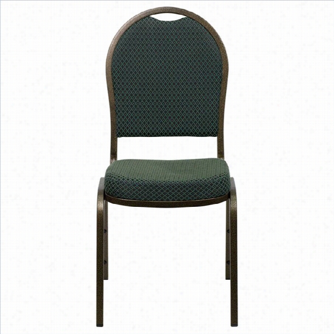 Flash Furniture Hercules Dome Back Banquet Stackingg Chair In Green