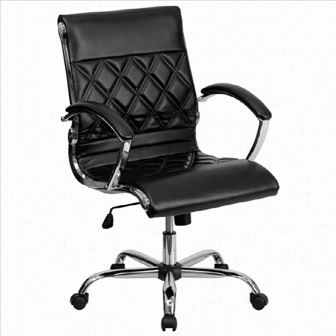 Flash Furniure Mmid Back Designer Office Chair In Black