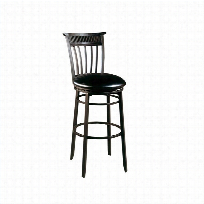 Hillsdale Cottage 26 Swivel Counter Bar Stool In Black