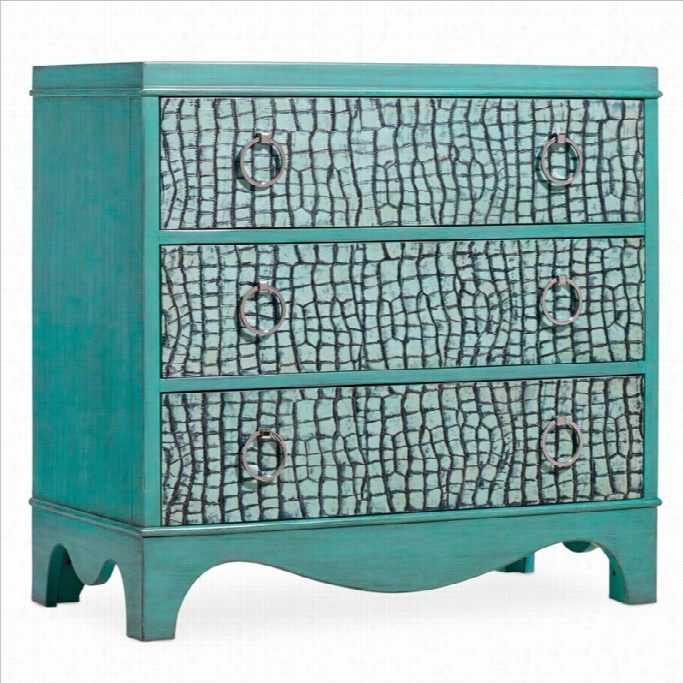 Hooker Furniture Melange 3-drawer Semblance Accent Chest In Aqua