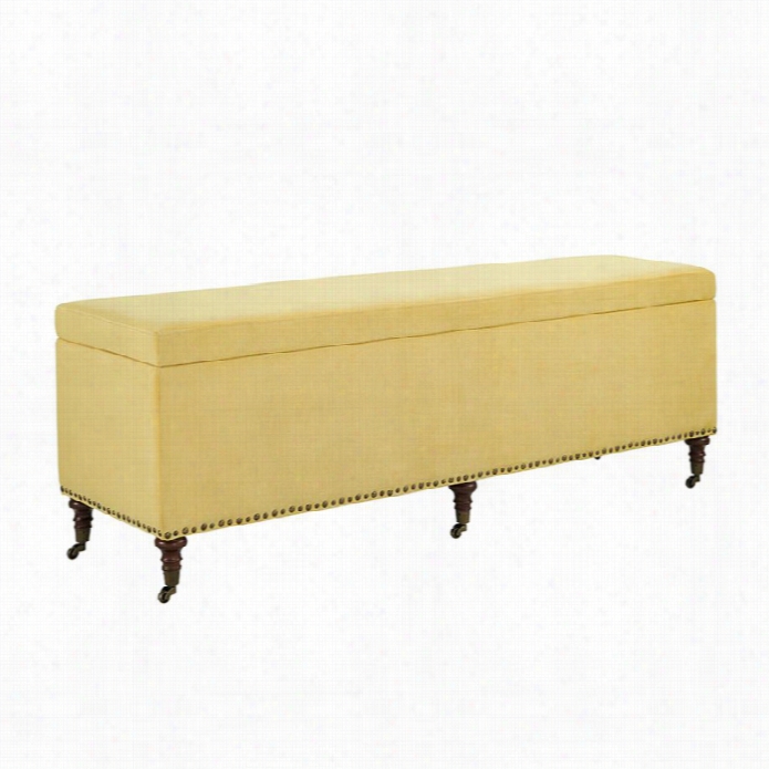 Linon Cassidy 60 Living Room Bench In Yellow