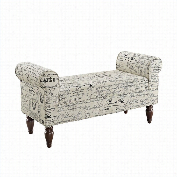 Linon Lillian Bench In Linen