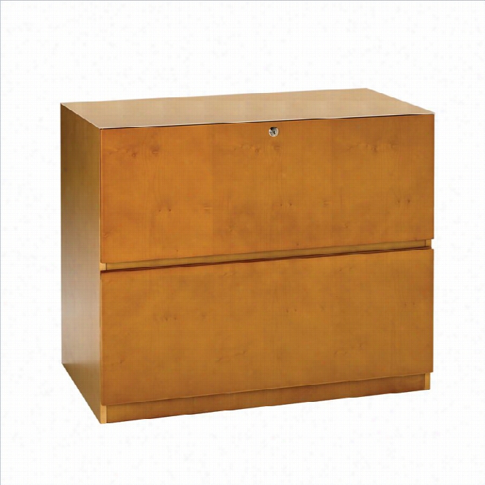 Mayline Luminary 2 Drawer Lateral Wood File With Ufinished Top-cherry