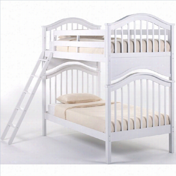 Ne Kids School House Jordan Bunk Bed In White-twin Over Twin