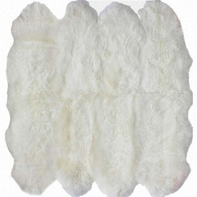 Nuloom 5'3 X 5'3 Hand Made Octo Sheepskin Rug In Natural