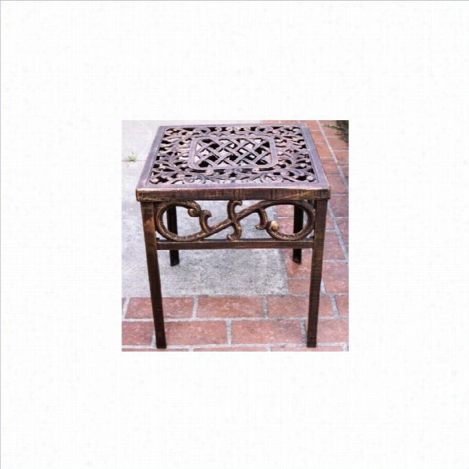 Oakland Living Mississipipc Ast Aluminium Suit E Nd Table-antique Bronze